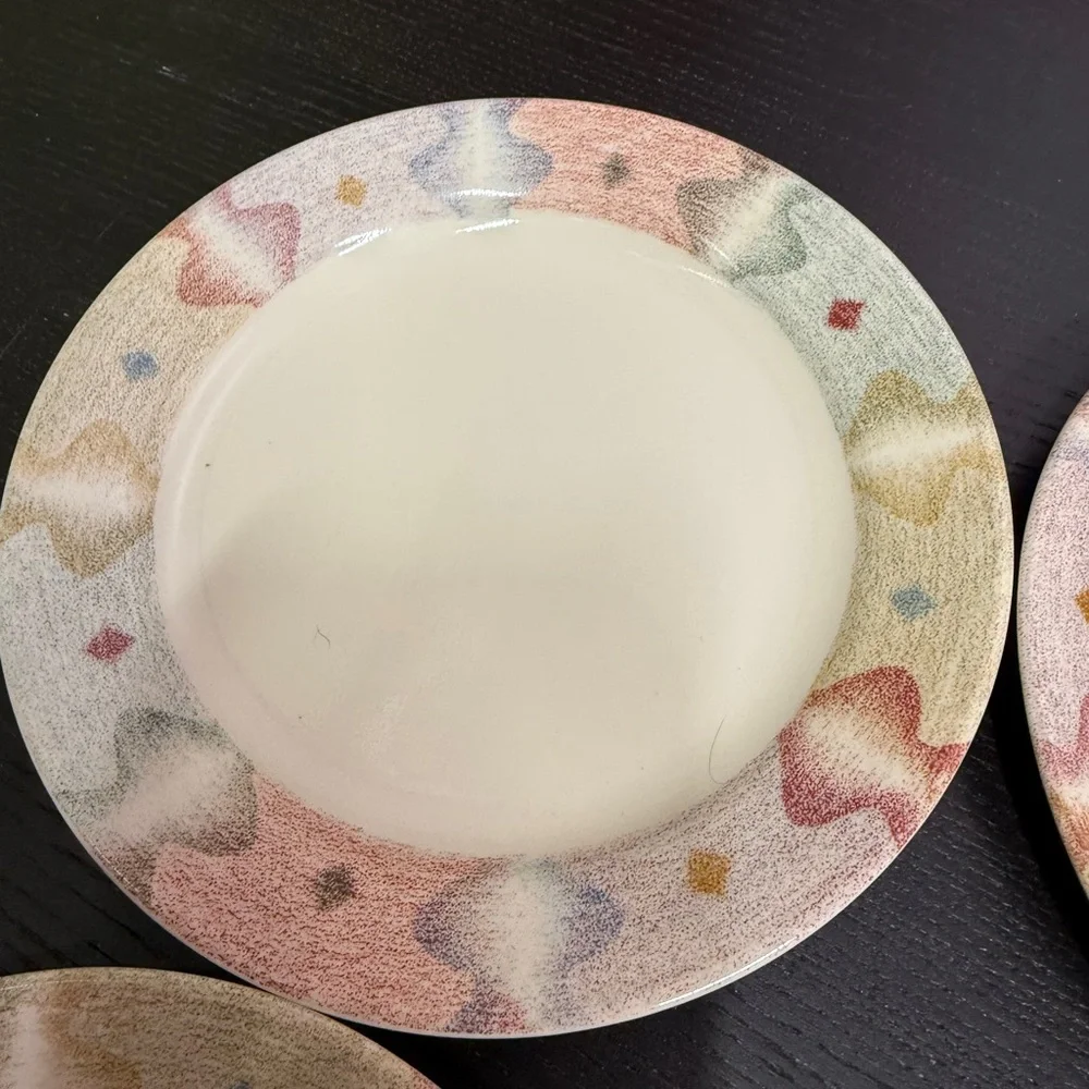 1980’a Corelle Mirage Cream Dinnerware Elegant Design set of 4 Plates 7.25 - Picture 4 of 11